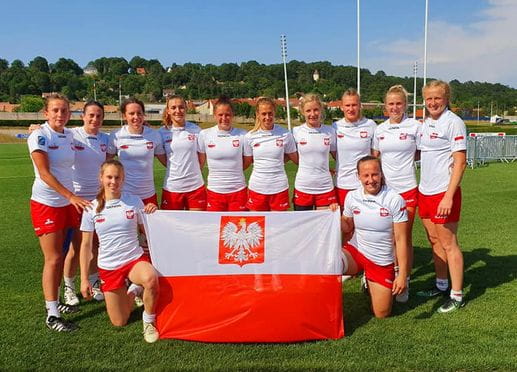 Reprezentacja Polski rugby kobiet na turnieju Grand Prix Series w Marcoussis.