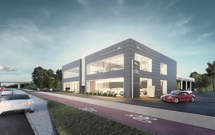 Nowy salon British Automotive powstaje w Strzyży, w bezpośrednim sąsiedztwie 10-piętrowego hotelu. 