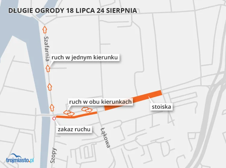 Zmiany w organizacji ruchu na Długich Ogrodach od 18 lipca