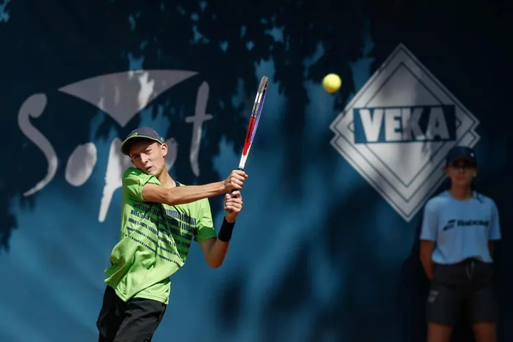 Filip Pieczonka podczas turnieju BNP Paribas Sopot Open.