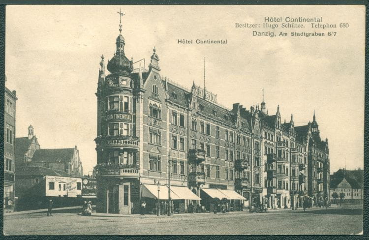 Hotel "Continental" w przededniu wybuchu I wojny światowej, już po rozbudowie, 1914 r.