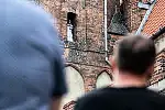 Dominikanie wygłosili kazanie z wieży kościoła św. Mikołaja w Gdańsku.