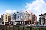 Tak według koncepcji pracowni KD Kozikowski Design może wyglądać zabudowa w miejscu budynku LOT-u w wersji rozszerzonej o miejski teren. 