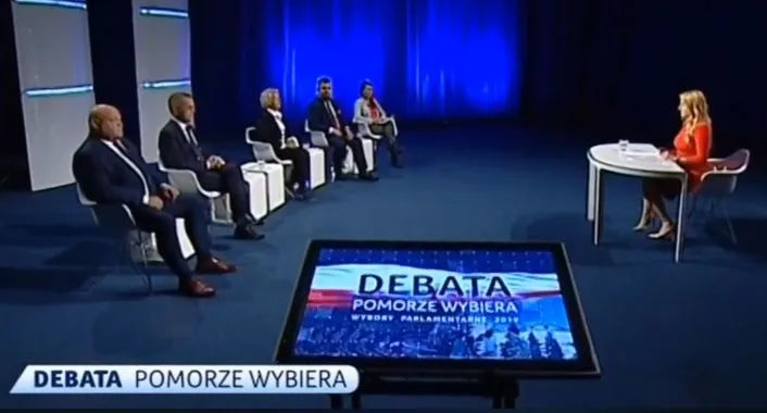 W debacie wyborczej zorganizowanej przez TVP3 w Gdańsku udział wzięli przedstawiciele pięciu komitetów, które zarejestrowały swoich kandydatów we wszystkich okręgach wyborczych w Polsce.