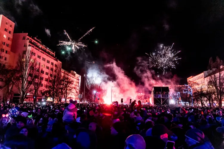 Fajerwerki 31.12.2019 Gdynia Skwer Kościuszki