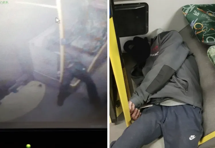 W sieci pojawiło się zdjęcie leżącego mężczyzny oraz fotografia monitoringu z komunikacji miejskiej. Wpis po jakimś czasie zniknął z portalu społecznościowego.
