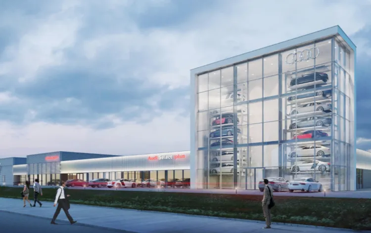 Najważniejszym obiektem kompleksu będzie salon Audi Sport.