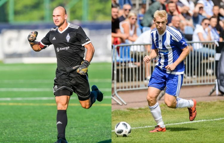 Marcin Matysiak (z lewej) i Adam Duda (z prawej) od kilku sezonów występują w niższych ligach piłkarskich. Opowiedzieli jak wyglądają obecne realia i jak może zmienić się piłka na tych szczeblach po pandemii.
