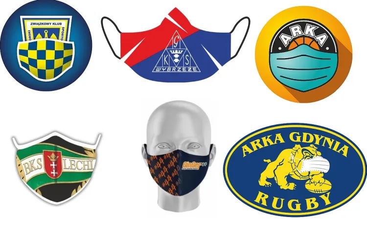 Trójmiejskie kluby promują noszenie maseczek ochronnych. Niektóre z nich mają już nawet takie w klubowych barwach jako gadżet dla kibiców.