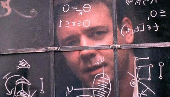 Wbrew pozorom matematyka to temat fascynujący dla filmowców. Zajmował się nią Ron Howard w "Pięknym Umyśle" (na zdjęciu Russel Crowe)...