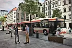 Z odzyskanej dla pieszych przestrzeni mogłyby też korzystać tramwaje i autobusy.