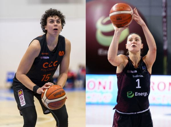Artemis Spanou (z lewej) i Alice Kunek (z prawej) mają być nowymi koszykarkami Arki Gdynia w nowym sezonie.