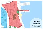 Obszar zaznaczony na czerwono będzie najdroższą, Śródmiejską Strefą Płatnego Parkowania. 