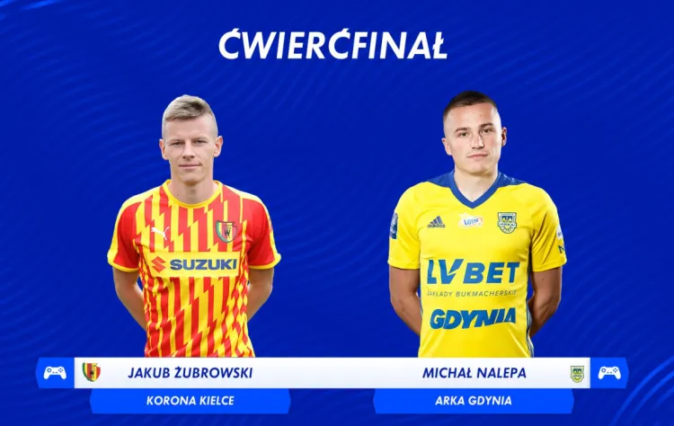 Jakub Żubrowski (Korona Kielce) pokonał Michała Nalepę (Arka Gdynia) w ćwierćfinale Canal+ Ekstraklasa Cup.