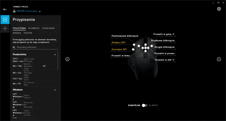 W Logitech G604 roi się od przycisków, których działanie możemy zmienić.
