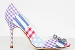 Szpilki Hangisi Patchork / manolo Blahnik. Dostępne u Moliera 2. Cena - 4199 zł. 