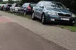 Mieszkańcy narzekają na parkujące na zieleńcu samochody i auta rozjeżdżające drogę dla rowerów.