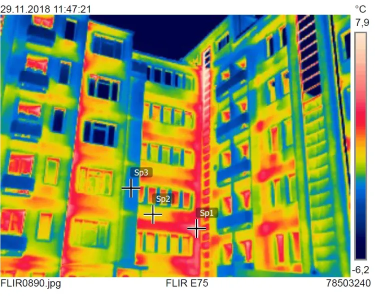 Obrazki z kamer termowizyjnych podczas badania przeprowadzonego w listopadzie i grudniu 2019 roku.