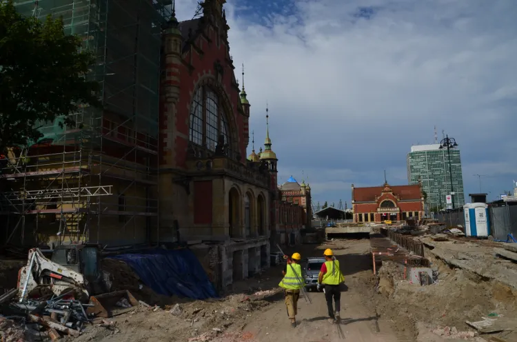 Tak wyglądają postępy przy remoncie Dworca Głównego w Gdańsku.