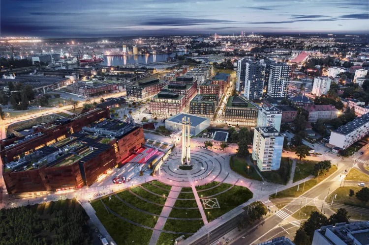 Wizualizacja osiedla DOKI w Gdańsku. Sprzedaż mieszkań z tej prestiżowej inwestycji rozpocznie się pod koniec września.