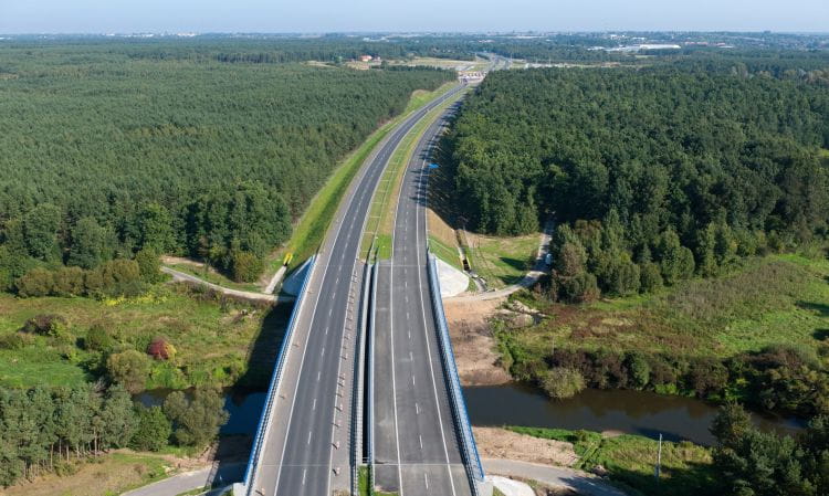 Autostrada A1 w województwie kujawsko-pomorskim. Most na Drwęcą.