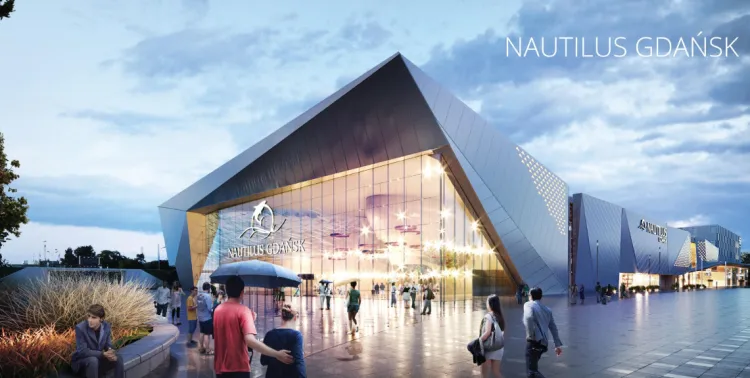 Tak ma wyglądać kompleks rozrywkowy Nautilus, który miałby powstać przy stadionie w Gdańsku.