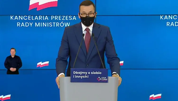 Premier Mateusz Morawiecki ogłosił wsparcie dla firm dotkniętych pandemią.