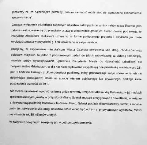Skan zawiadomienia do prokuratury, złożonego 2.12.2020 r.