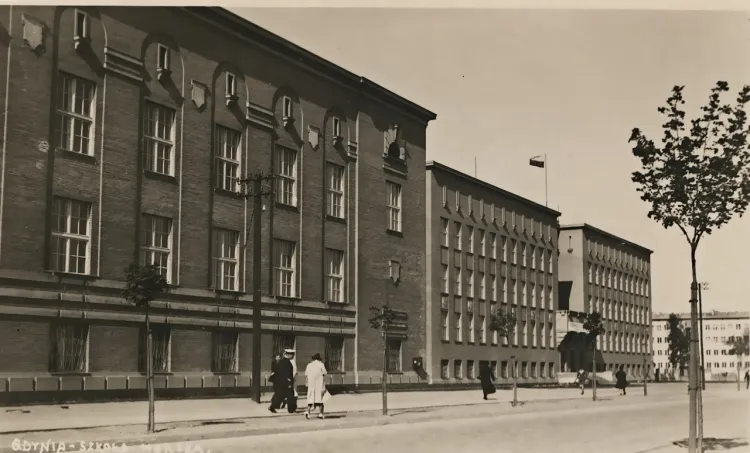 Ul. Morska, Szkoła Morska, ok. 1932 r.