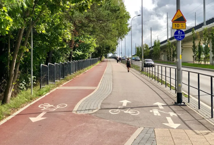 W roku 2020 w Gdańsku oddano do użytku 15.9 km nowych tras dla rowerów. 
