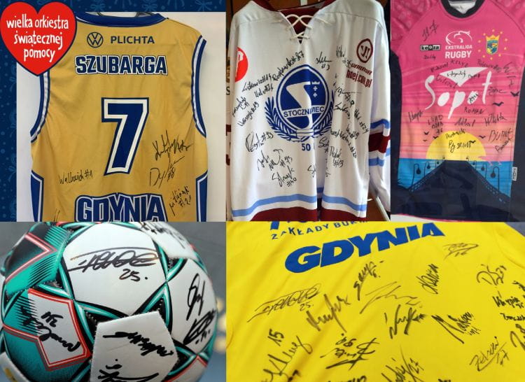 Koszulki i gadżety z podpisami trójmiejskich sportowców najczęściej trafią na internetowe aukcje. 