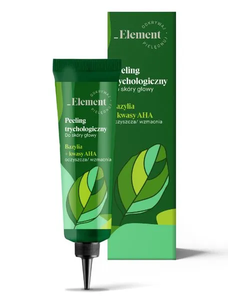 Peeling trychologiczny do skóry głowy z bazylią i kwasami AHA, ELFA PHARM ELEMENT 25,99 zł