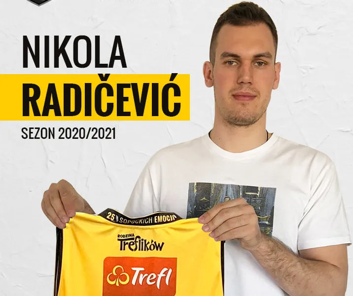 Nikola Radicević będzie grał w Treflu Sopot z numerem 45. 