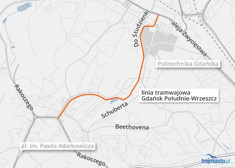 Najbardziej prawdopodobny przebieg Nowej Politechnicznej łączy się z al. Grunwaldzką przez ul. Bohaterów Getta Warszawskiego. To rozwiązanie jest oprotestowane przez mieszkańców tej ulicy. 