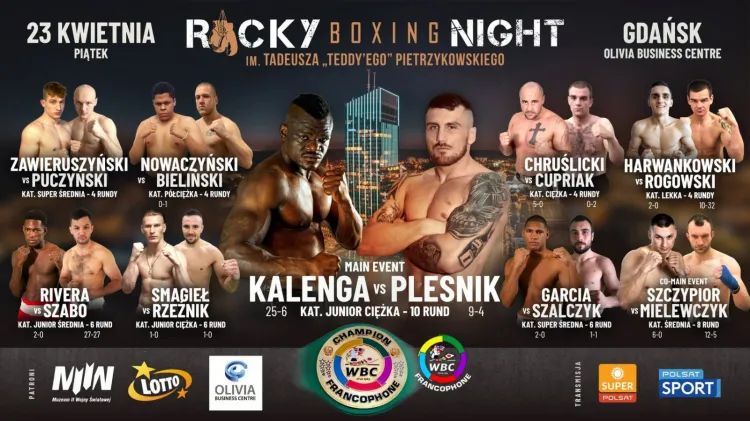 Rocky Boxing Night - zestaw walk, w których zaprezentuje się m.in. trzech pięściarzy z Trójmiasta. 