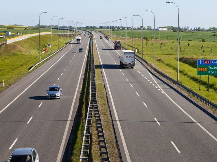 Na efekty nowych nasadzeń przy autostradzie A1 trzeba poczekać do lata.