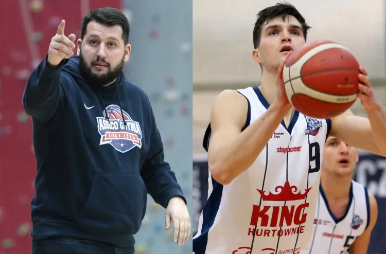 Asseco Arka Gdynia zaczęła budowę składu na nowy sezon od zakontraktowania nowego trenera Milosa Mitrovicia (z lewej) i koszykarza Dominiak Wilczka (z prawej).