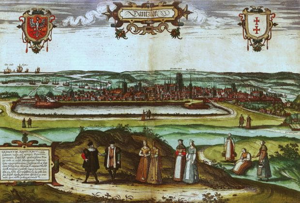 Panorama Gdańska F. Hogenberga z 1575 roku