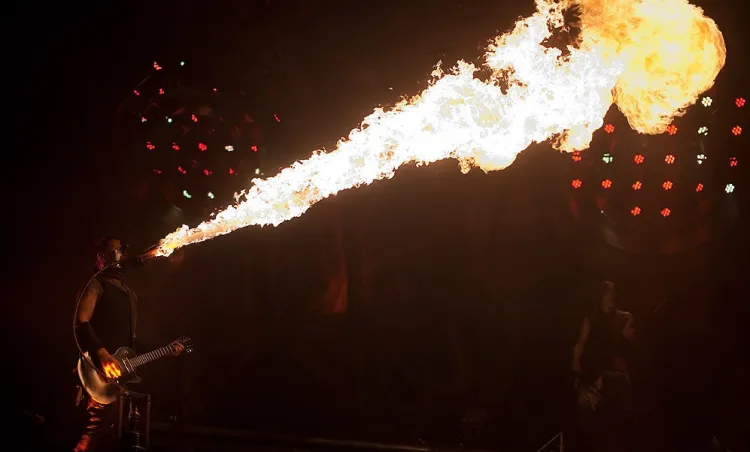 Gdy fajerwerki przytłaczają muzykę, czyli koncert zespołu Rammstein.