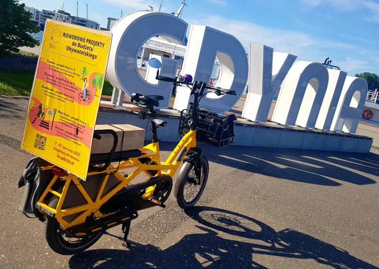 Przedstawiciele Rowerowej Gdyni nie ograniczają się do promocji w internecie. Swoje projekty prezentują także - a jakże - na rowerze.