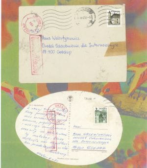 Kartka do Anny Walentynowicz znaleziona na wysypisku w Szadółkach trafiła do zbiorów ECS.