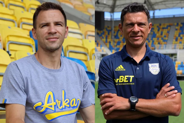 36-letni Martin Dobrotka (z lewej) został piłkarzem Arki Gdynia, a starszy od Słowaka o 10 lat Hermes asystentem pierwszego trenera. 