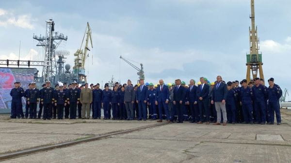 Podpisanie umowy w Stoczni Marynarki Wojennej w Gdyni.
