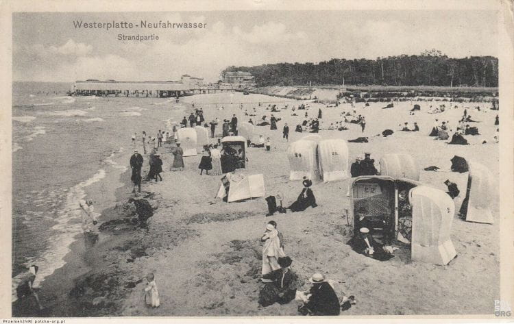 Kąpielisko na Westerplatte z przełomu XiX i XX wieku