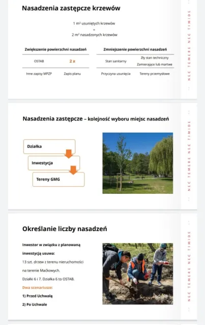 Prezentacja miasta nt. nowych przepisów.