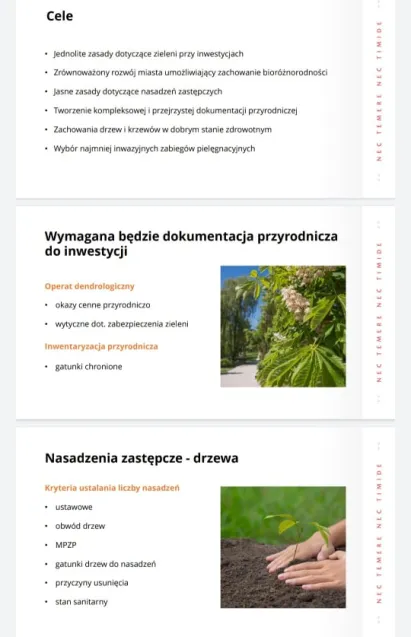 Prezentacja miasta nt. nowych przepisów.