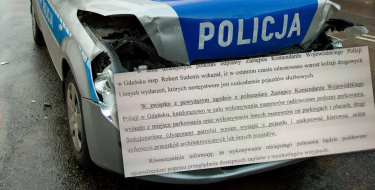 "Parkingowe wytyczne" dla policjantów motywowane były liczbą kolizji z udziałem radiowozów.