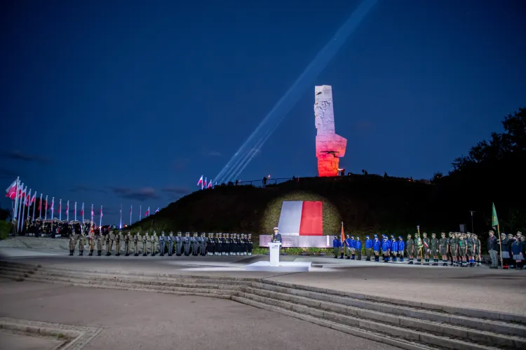 Zdjęcie z ubiegłorocznych uroczystości 1 września na Westerplatte.