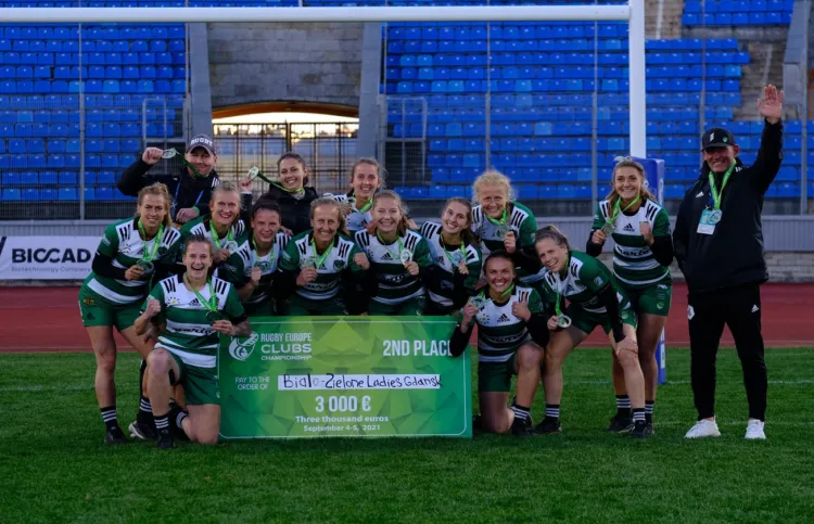 Biało-Zielone Ladies Gdańsk zdobyły srebro w klubowych mistrzostwach Europy rugby 7.