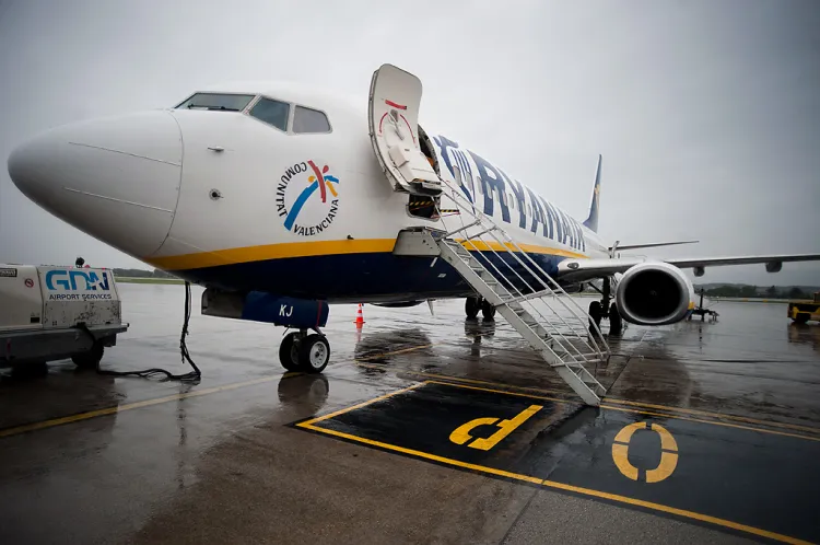 30 proc. połączeń z gdańskiego portu lotniczego wykonuje firma Ryanair. 